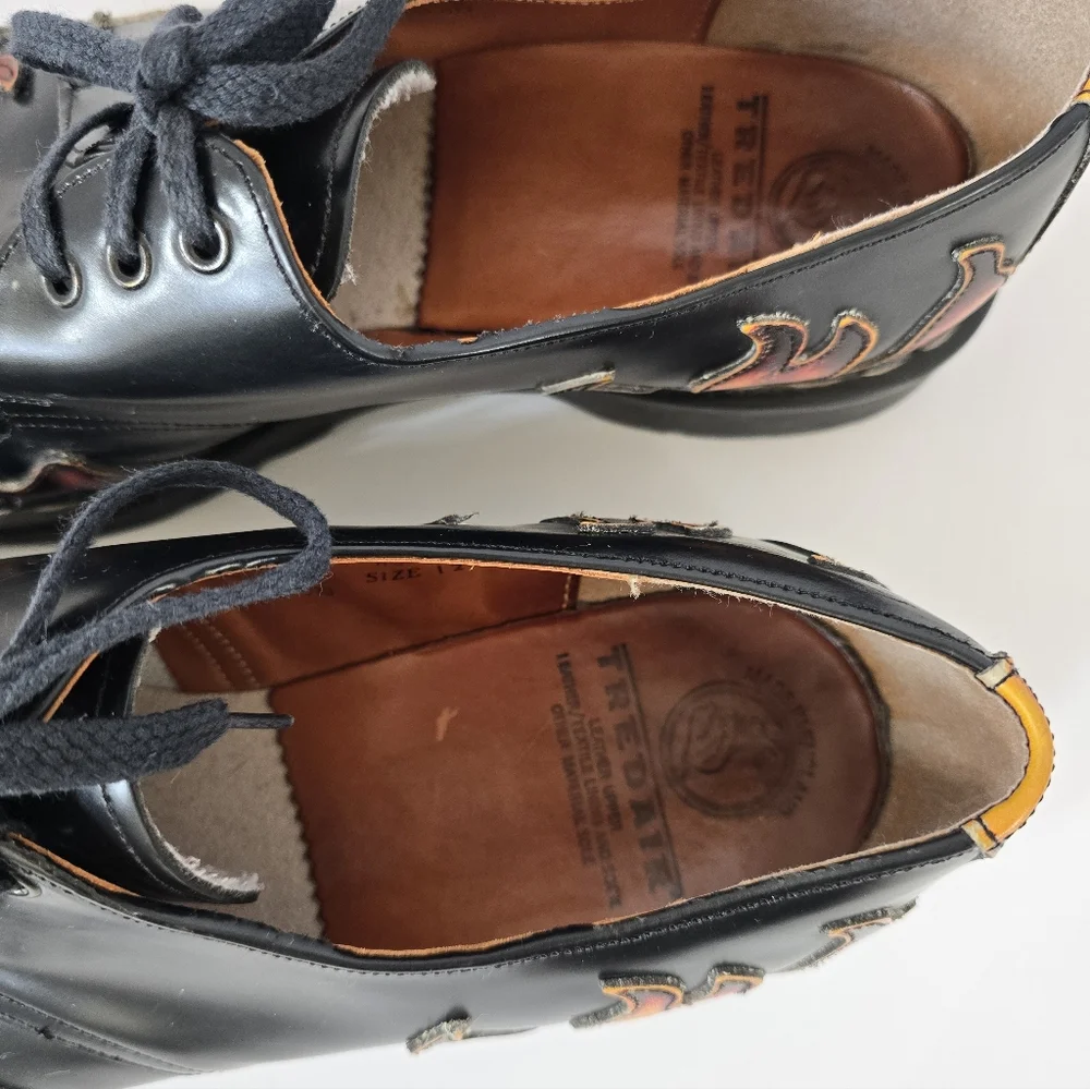 Vintage Tredair Doc Marten Style flame lace up Oxford shoes - Picture 2 of 5